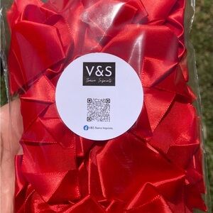 100 count petal- 1 in 1/2 Red Satin single side folded ribbon